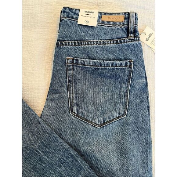 NWT Blank NYC The Baxter Rib Cage Straight Leg Distressed Jean - Picture 8 of 9